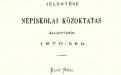 Eötvös jelentése a népiskolai közoktatás állapotáról