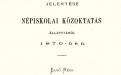 Eötvös jelentése a népiskolai közoktatás állapotáról